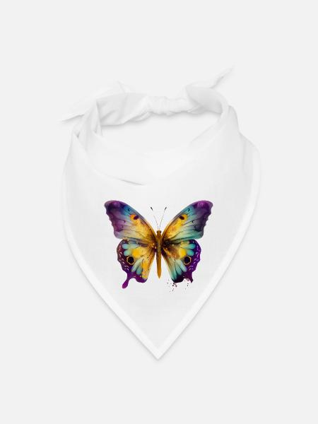 Beautiful butterfly - Bandana - white - Front