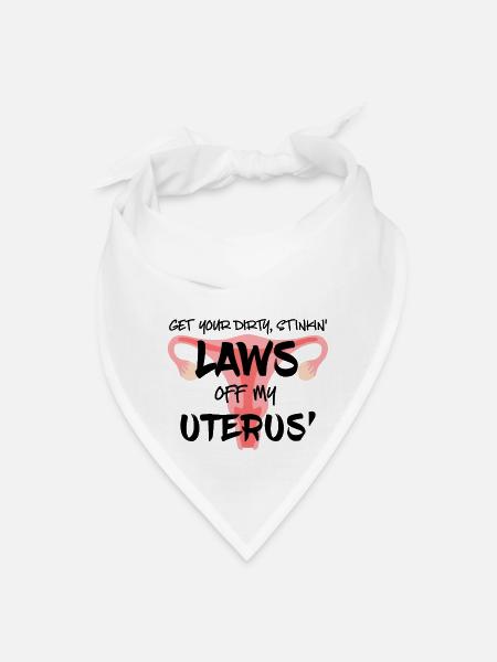 uterus on light - Bandana - white - Front