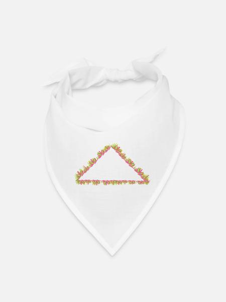 triangle nature icon grass - Bandana - white - Front