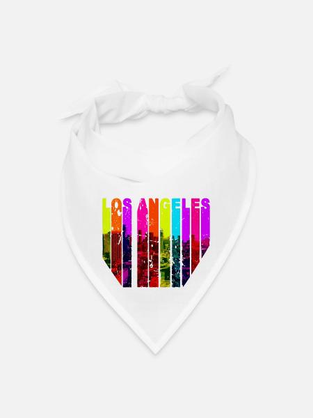 Los Angeles Nights Retro - Bandana - white - Front