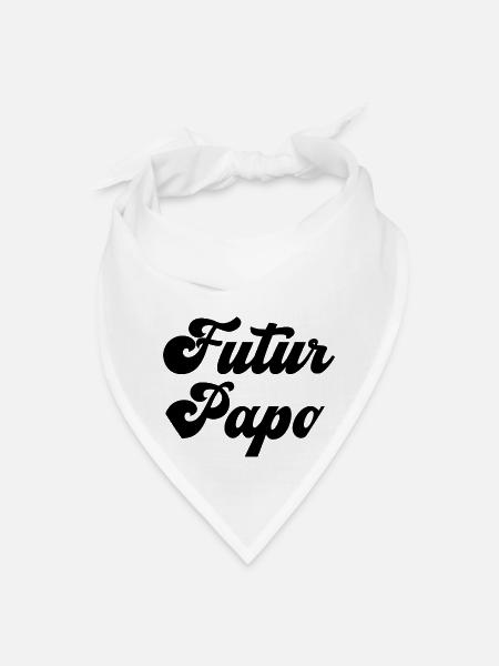 Futur Papa - Bandana - white - Front