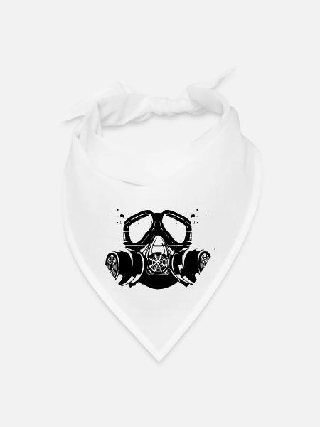gas mask - Bandana - white - Front