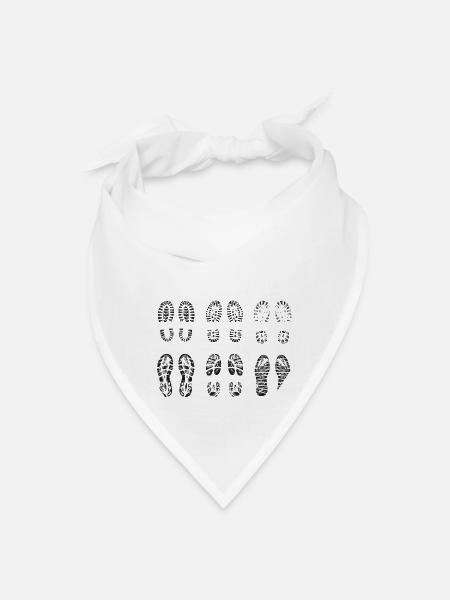foot print - Bandana - white