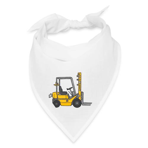 Yellow Fork-lift truck, stacker truck - Bandana