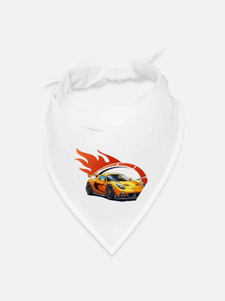 speed car image design - Bandana - white - Front