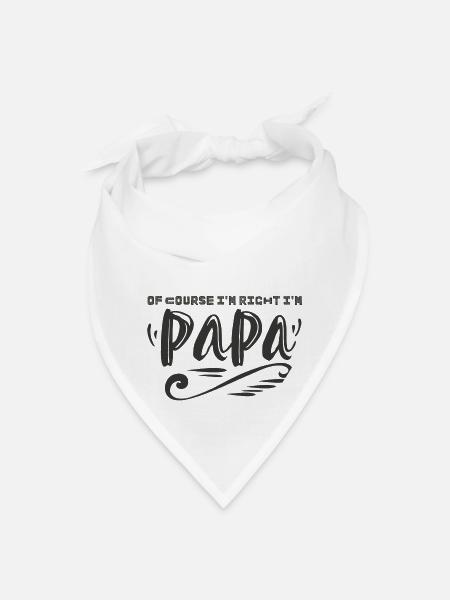 Funny Papa - Bandana - white - Front