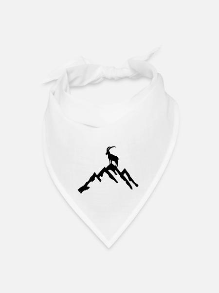 Mountain and Ibex - Bandana - white