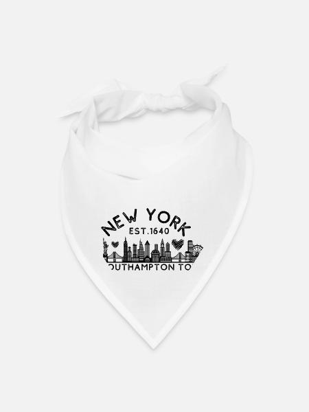 Southampton Town New York Established 1640 - Bandana - white - Front