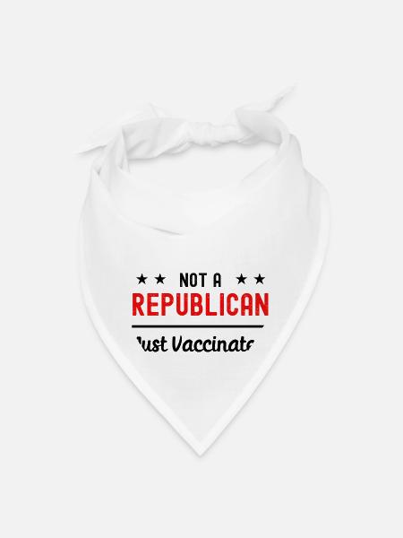 Not a Republican Just Vaccinated yellow - Bandana - white - Front