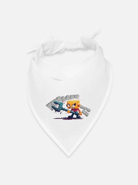 Chibi Bolt Buster: A Hilarious Struggle with a Gia - Bandana - white