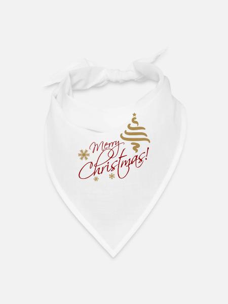 Merry Christmas - Bandana - white