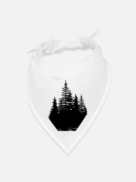 pine trees - Bandana - white - Front