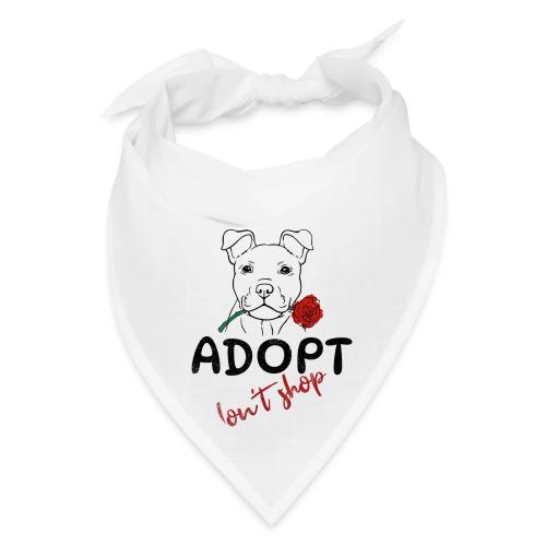Retro Adopt Dont Shop Cute Puppy Rose Tee - Bandana