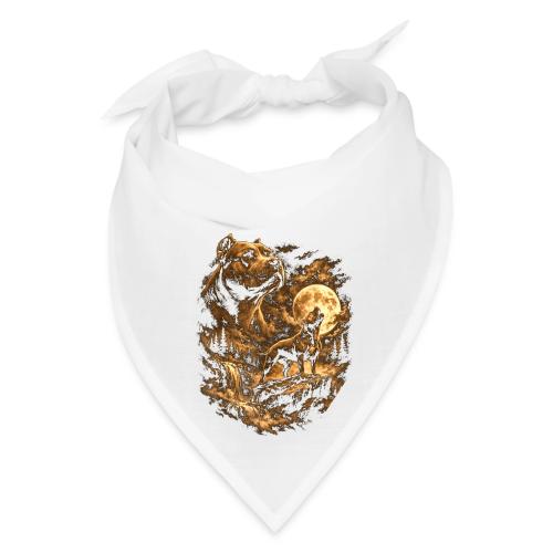 Pit Bull Howling Moon Fantasy Forest Tee - Bandana