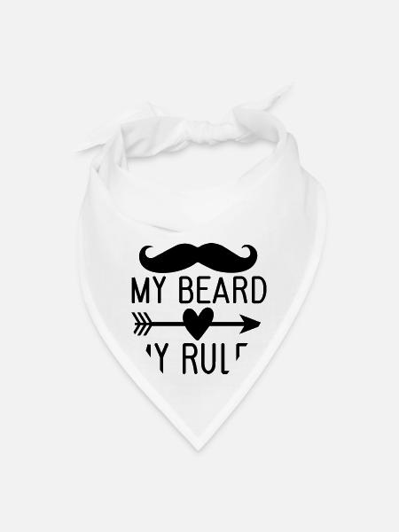 Beard-Bearded Father - Bandana - white - Front