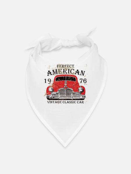 car - Bandana - white