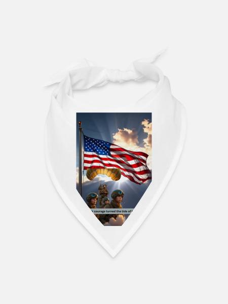Their courage turned the tide of history 4 - Bandana - white - Front