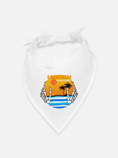 Beautiful beach paradise - beautiful island - Bandana - white - Front