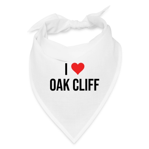I Love Oak Cliff V1 outlines blk - Bandana