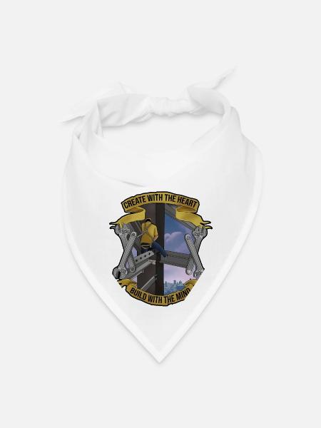 Build With The Mind - Bandana - white - Front