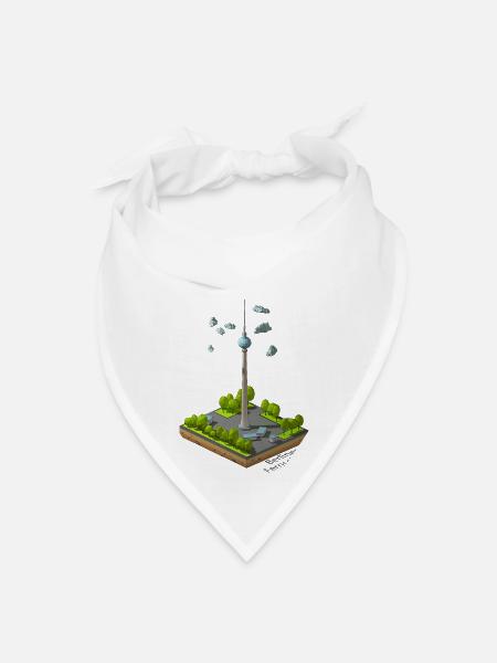 Berliner Ferneshturm - Bandana - white - Front
