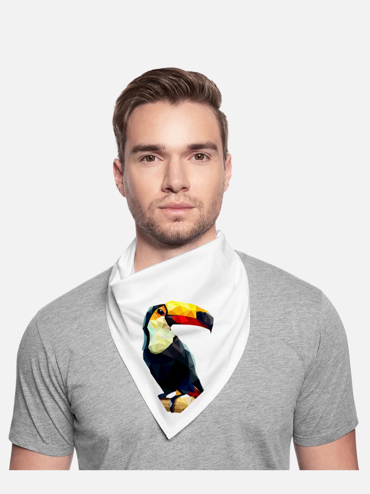 Polygonal Toucan - Bandana - white - Front - TBD (187cm)