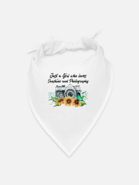 Just A Girl Who Loves Sunshine And Photography - Bandana - white - Front