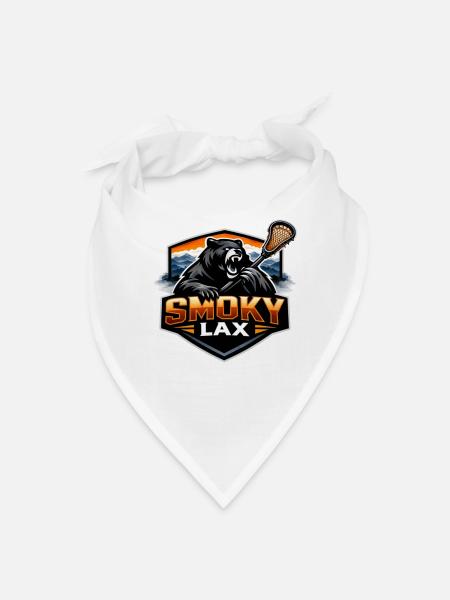 Smoky Lax Bear Logo - Bandana - white