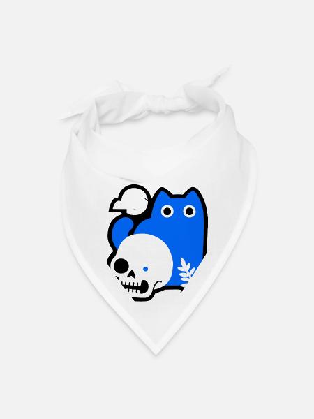 Little Blue - Bandana - white - Front