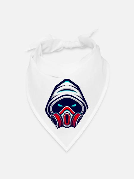 gas mask - Bandana - white - Front