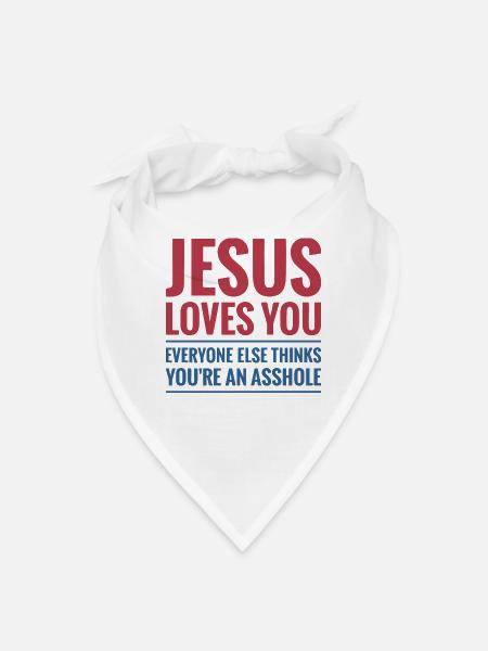Jesus Loves You - Bandana - white