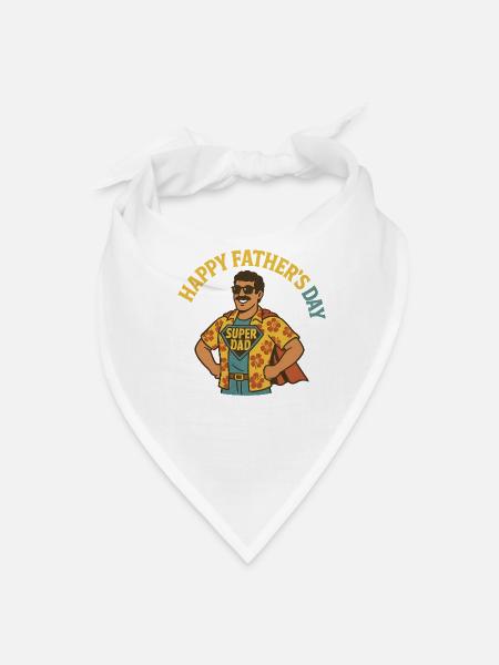 Hawaiian Father’s Day Super Dad Tee - Bandana - white