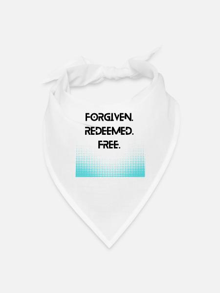 Forgiveness and Freedom Inspirational Design - Bandana - white - Front