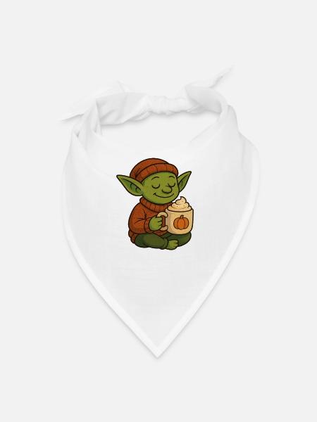 Cozy Gnome Pumpkin Mug Design - Bandana - white