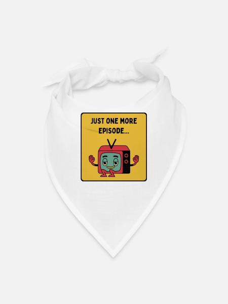 Just One More Episode Retro TV - Bandana - white