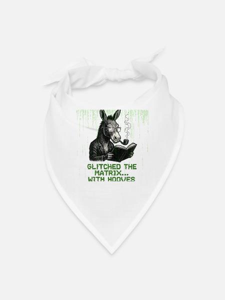 Glitched Donkey - Bandana - white - Front