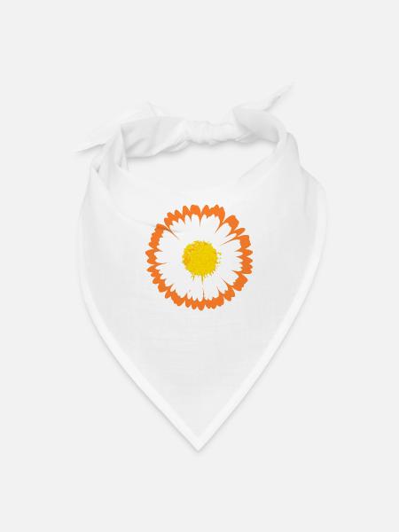 Sunlit Daisy Burst - Bandana - white - Front