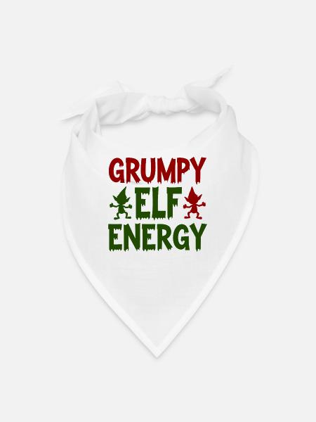 Grumpy Elf Energy Grumpy Elf - Bandana - white - Front