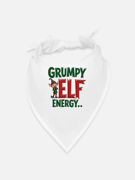 Grumpy Elf Energy Grumpy Elf - Bandana - white - Front