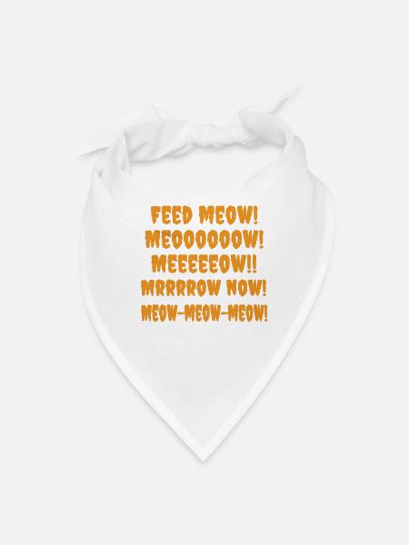 Dripping Meow Hunger - Bandana - white - Front