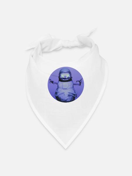 Cosmic Snowman Neon Astronaut - Bandana - white