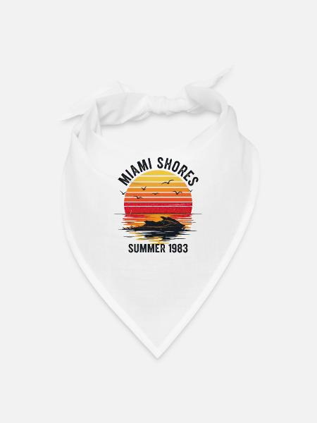 Miami Shores Summer 1983 - Bandana - white - Front