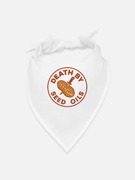 Death by Seed Oils - Bandana - white - Front