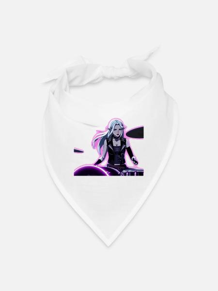 Neon Elf Punk Drummer - Bandana - white