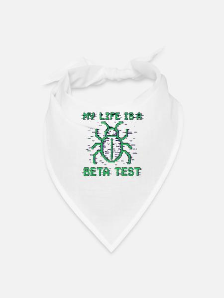 Beta Beetle Glitch - Bandana - white - Front