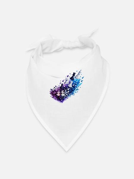 Chromatic Chess Glyph Burst - Bandana - white - Front