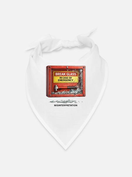 QUIET MIRROR-THE WAY OF HUMOR : MISINTERPRETATION - Bandana - white - Front