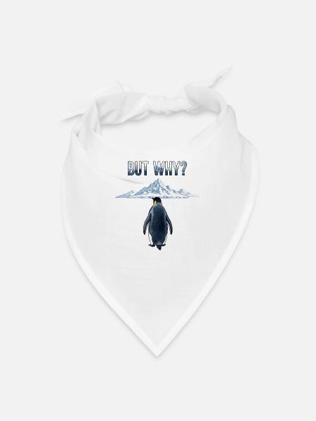 Penguin Gaze at Alpine Peak - Bandana - white - Front