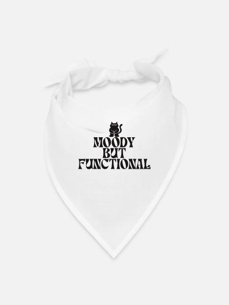 Moody But Functional - Bandana - white - Front
