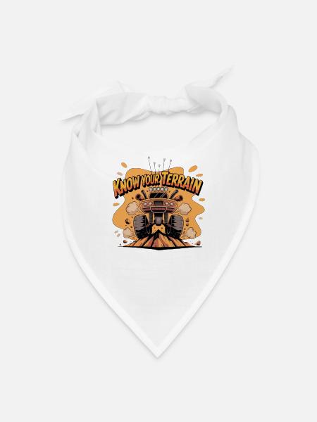 Know Your Terrain Monster Truck - Bandana - white